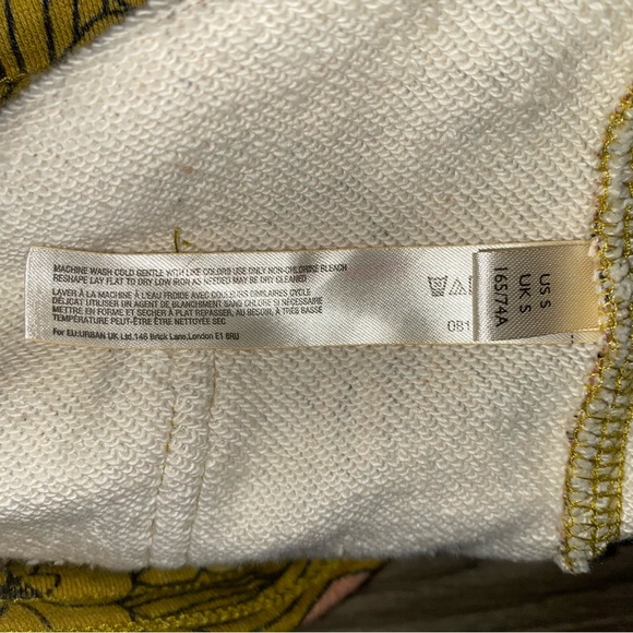 Saturday Sunday Anthropologie Camilla Knit Joggers Green Pink Floral Slouchy S - Picture 13 of 14